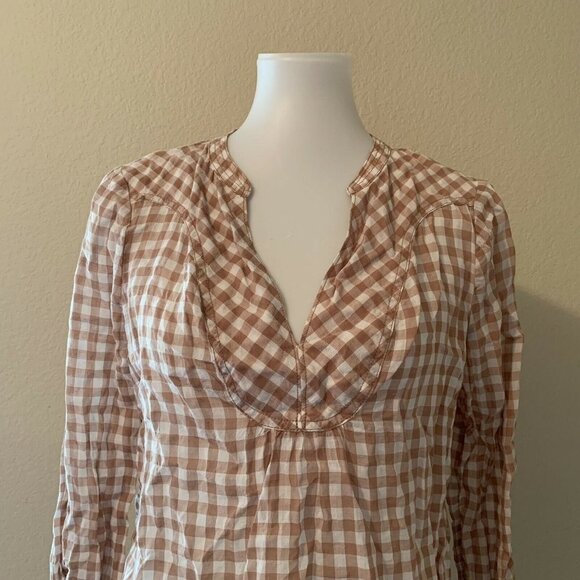 Holding Horses Lightweight Gingham Popover Blouse - Picture 3 of 7